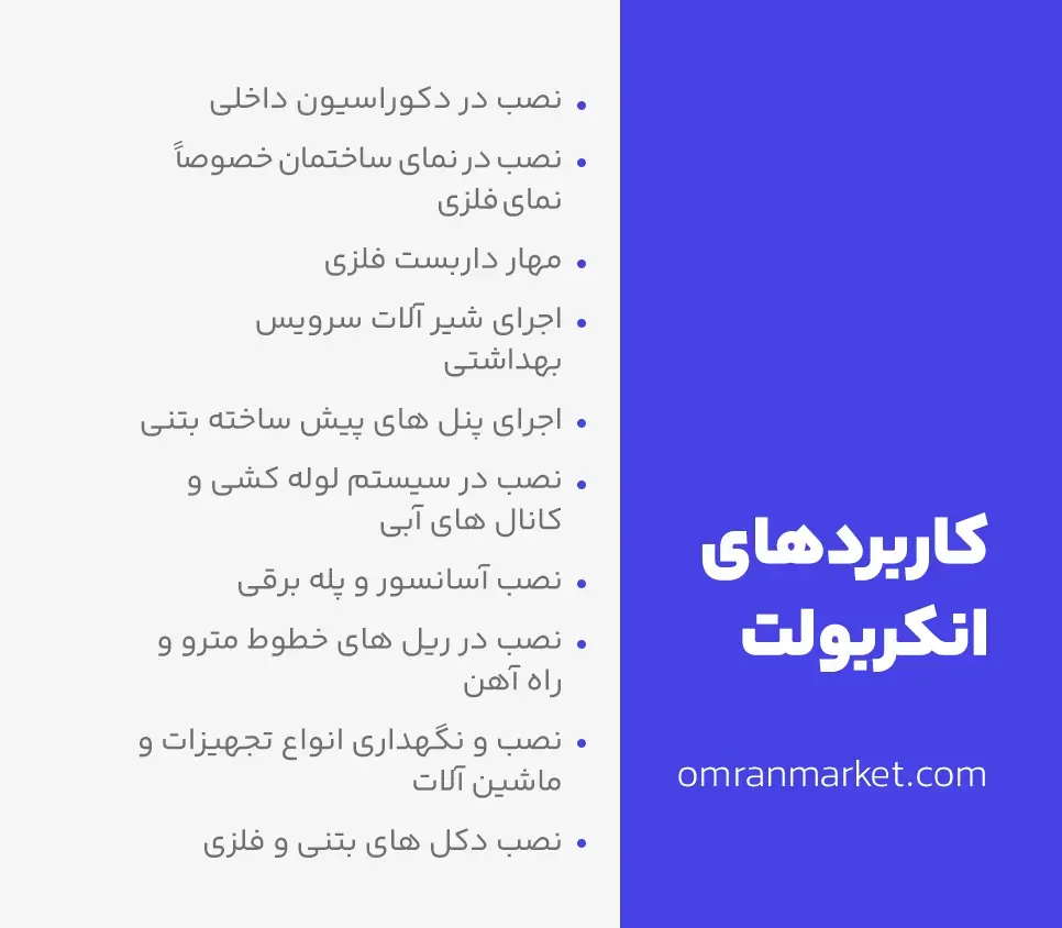  کاربردهای انکر بولت