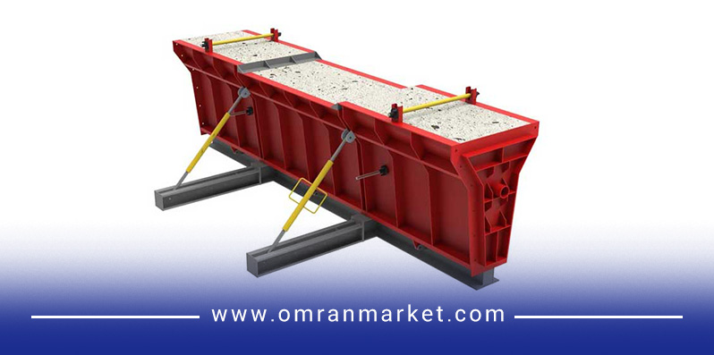 ‎⁨قالب نیوجرسی⁩, قالب فلزی بتن مدل نیوجرسی با پشتیبانی مورب